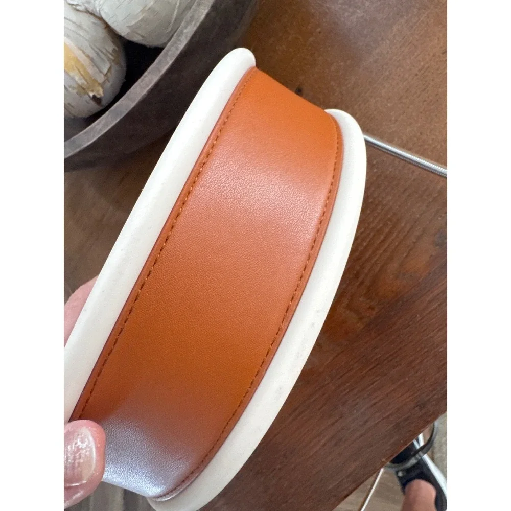 nana-nana HOOP‎ 2-way handbag recycled leather body structured hoop detach chain
